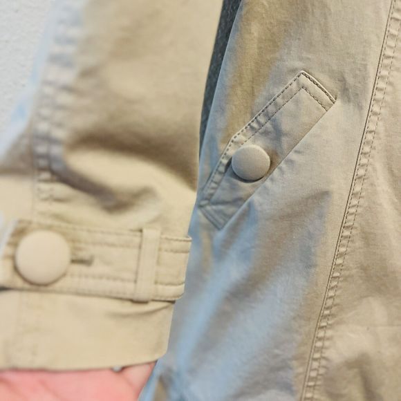 VTG Designer Women’s Mid Long Trench Coat Belted Jacket Overcoat Slim Fit Tan S - Picture 6 of 13